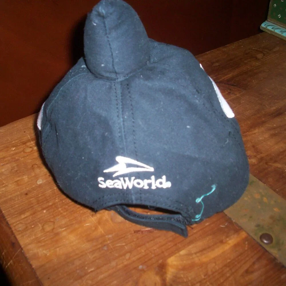 Shamu SeaWorld Orca Whale Fin Adjustable Baseball Dad Cap Souvenir, nice - Picture 3 of 7